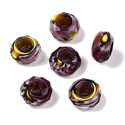 Two Tone Glass European Beads LS-GDA009-4-1