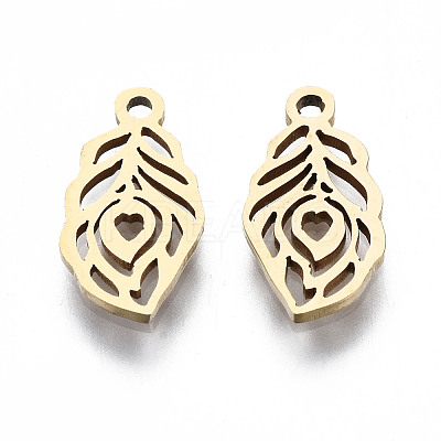 201 Stainless Steel Charms STAS-T044-213G-1