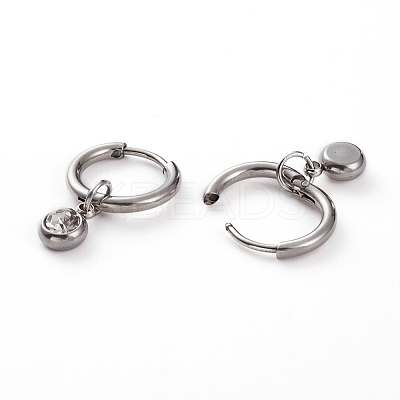 304 Stainless Steel Huggie Hoop Earrings EJEW-JE04449-1