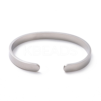 Non-Tarnish 304 Stainless Steel Moon Phase Open Cuff Bangle for Men Women LS-BJEW-H551-01P-1