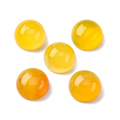 Natural Yellow Agate Cabochons G-K348-07B-03-1