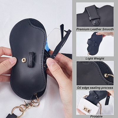 1Pc PU Leather Eyeglass Cases AJEW-CN0002-63B-1
