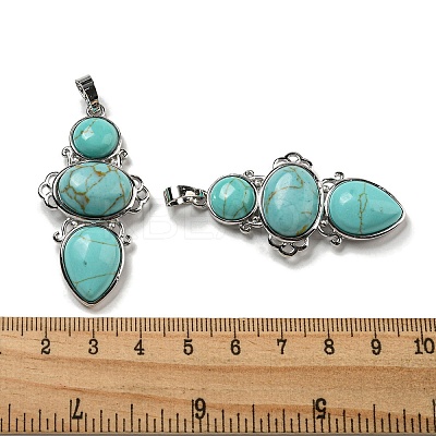 Synthetic Green Turquoise Pendants G-Q158-04M-1