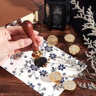 8Pcs 8 Style Pear Wood Handle AJEW-PH0001-78D-1