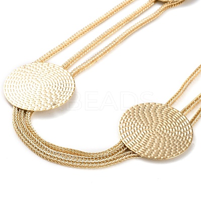 Alloy Flat Round Link Chain Belts AJEW-U019-02KCG-02-1