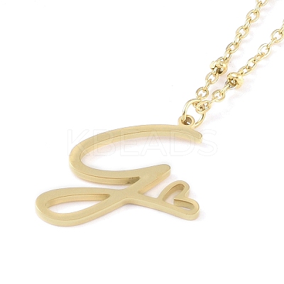 304 Stainless Steel Pendant Necklaces LS-NJEW-H029-02G-G-1