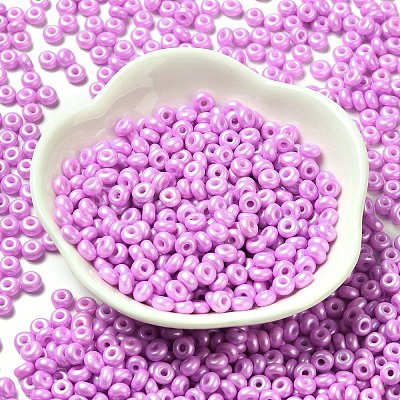 Baking Paint Luster Glass Seed Beads SEED-B001-04A-07-1