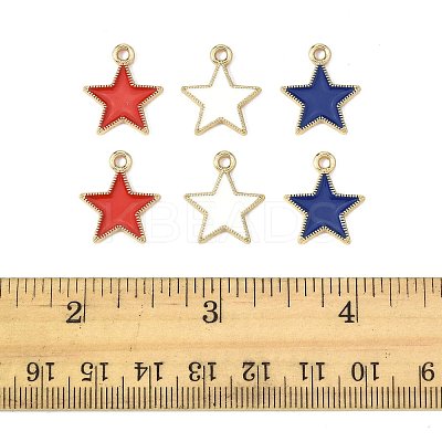 20Pcs 3 Colors Alloy Enamel Pendants ENAM-FS0003-53-1