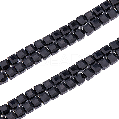 2 Strands Transparent Glass Beads Strands GLAA-HS0001-12B-1