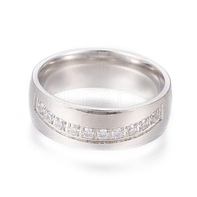 304 Stainless Steel Finger Rings X-RJEW-F098-15P-1