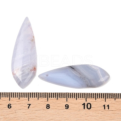 Natural Blue Lace Agate Pendants G-K381-16B-1