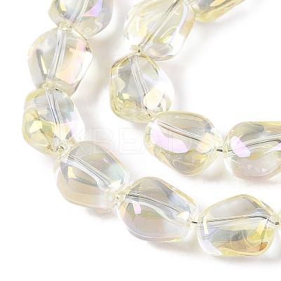 Electroplate Glass Beads Strands EGLA-T021-08C-1
