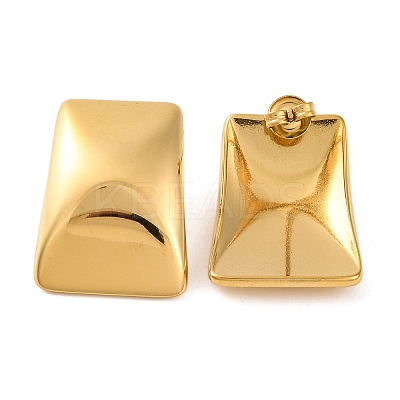 Ion Plating(IP) 304 Stainless Steel Stud Earrings EJEW-G395-06G-1