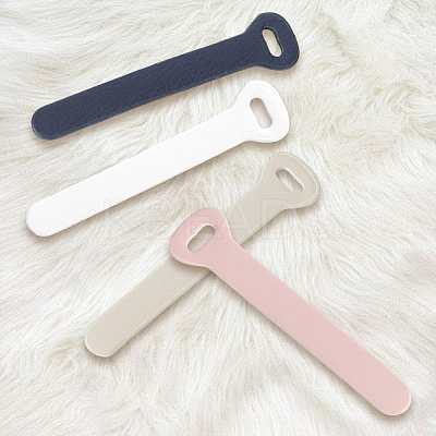 24Pcs 4 Colors Imitation Leather Zipper Pull Fixer Replacement for Tab Luggage Purse Repair Accessories DIY-GF0011-62A-1