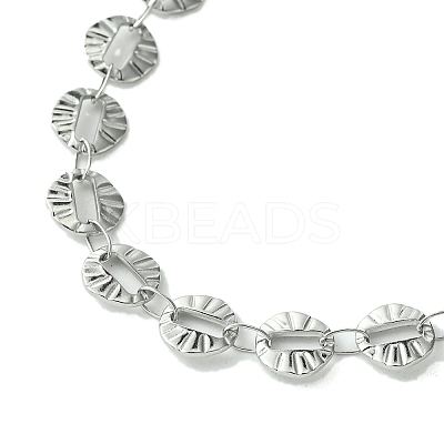 Non-Tarnish 304 Stainless Steel Round Link Bracelets for Women BJEW-A007-01P-1