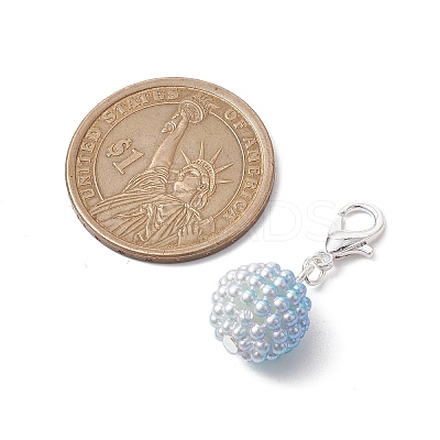 Acrylic Imitation Pearl Pendant Decorations HJEW-JM01720-1