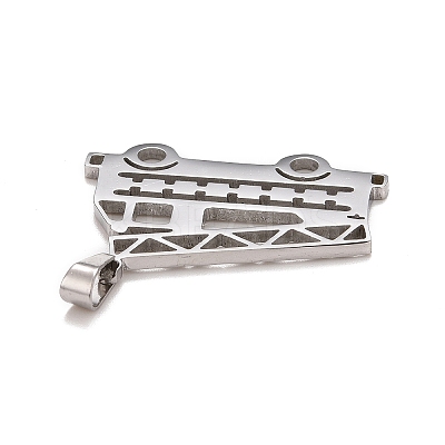 Non-Tarnish 304 Stainless Steel Pendants with 201 Stainless Steel Clasp LS-STAS-A058-01P-1