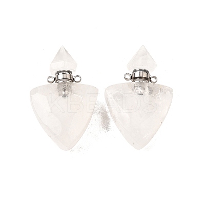 Natural Mixed Stone Perfume Bottle Pendants G-L623-10P-1