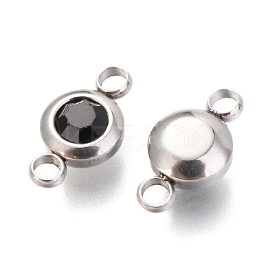304 Stainless Steel Rhinestone Links Connectors LS-STAS-P237-17P-03-1