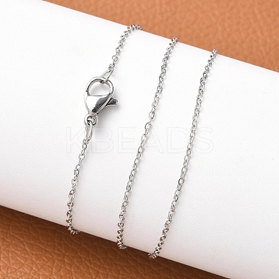 Tarnish Resistant 304 Stainless Steel Cable Chain Necklaces STAS-G083-72P-1