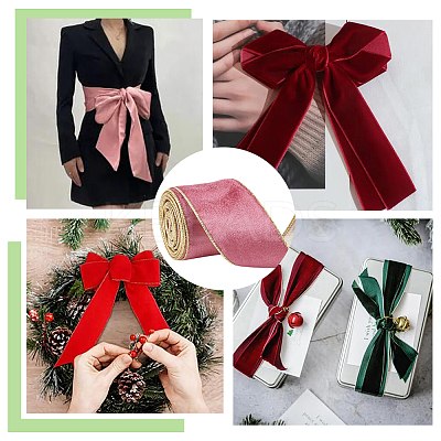 10 Yards Single Face Velvet Ribbon OCOR-WH0093-12B-1