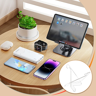 Triangle Acrylic Mobile Phone Holders ODIS-WH0038-101B-1