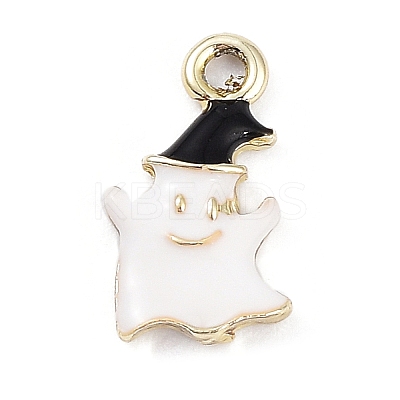 Halloween Rack Plating Brass Enamel Pendants KK-D031-01LG-1