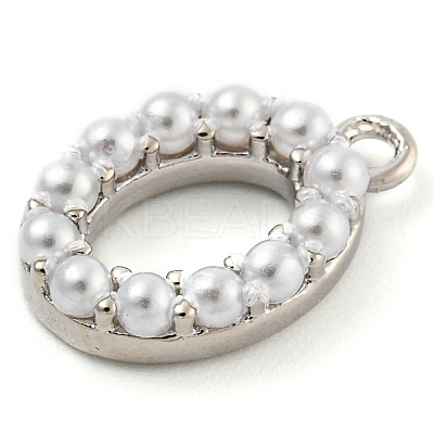 Plastic Imitation Pearl Pendants KK-P230-17P-O-1