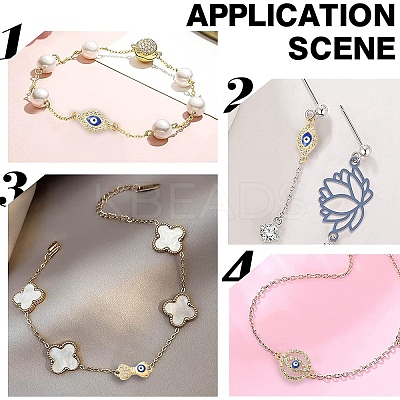 20Pcs 20 Styles Evil Eye Alloy Enamel & Rhinestone Pendants and Connector Charms Findings Kits ENAM-YW0005-60-1