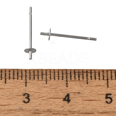 Anti-Tarnish 304 Stainless Steel Stud Earring Findings STAS-P370-01A-P-1