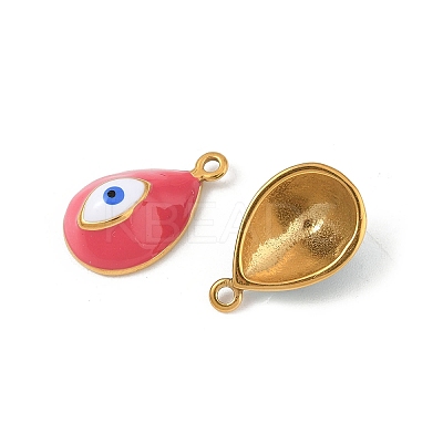 304 Stainless Steel Enamel Pendants STAS-P396-24G-M-1