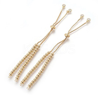 Brass Bracelets Making ZIRC-F098-08G-1