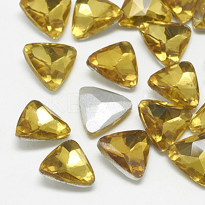 Pointed Back Glass Rhinestone Cabochons RGLA-T087-10mm-22-1