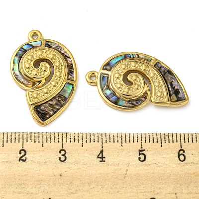 Natural Paua Shell Pendants STAS-P341-01G-01-1