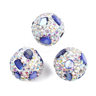 Handmade Polymer Clay Rhinestone Beads CLAY-H009-03D-1