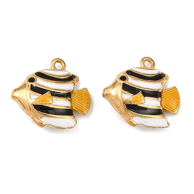 304 Stainless Steel Enamel Pendants STAS-C150-01I-1
