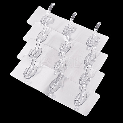 Self-adhesive Acrylic Wall Hook Hangers AJEW-TADJ0001-09B-01-1