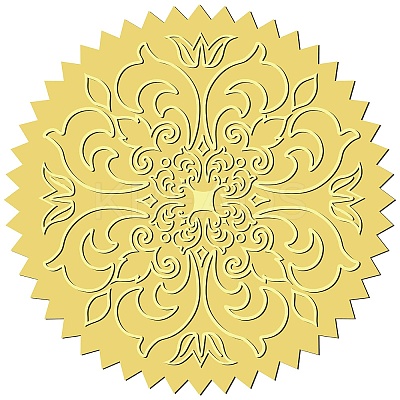 34 Sheets Mandala Self Adhesive Gold Foil Embossed Stickers DIY-WH0509-015-1