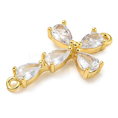 Rack Plating Brass Micro Pave Cubic Zirconia Pendants KK-Z063-48G-1
