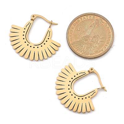 304 Stainless Steel Flower Stud Earrings for Women LS-EJEW-Q009-03A-G-1