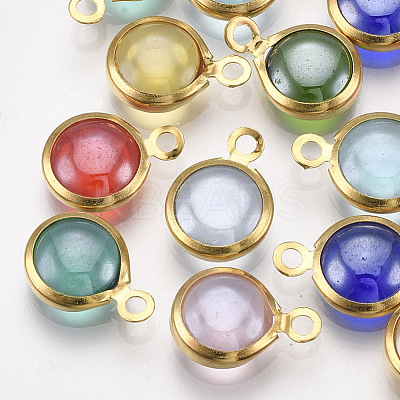 Handmade Lampwork Charms STAS-T045-16B-G-1
