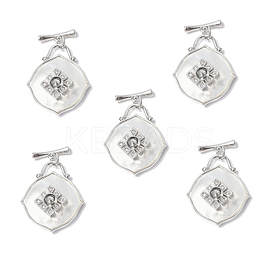 Rhombus Shell Toggle Clasps LS-KK-P223-09P-1