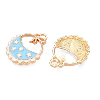 Rack Plating Alloy Enamel Pendants LS-ENAM-N056-385KCG-02-1