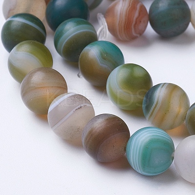 Natural Grade A Striped Agate/Banded Agate Beads Strands X-G-E478-07-6mm-1