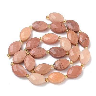 Natural Rouge Jade Beads Strands G-A295-A10-01-1