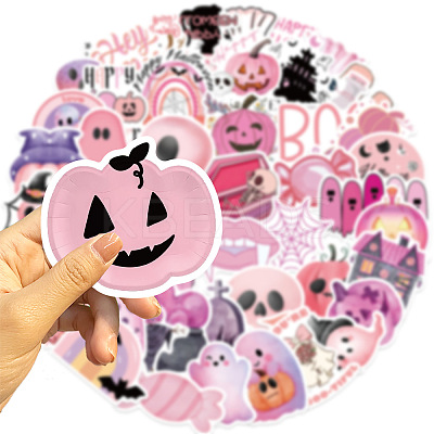 Halloween 50Pcs PVC Adhesive Waterproof Stickers Self-Adhesive Stickers LS-PW-WGE8137-01-1