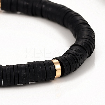 Handmade Polymer Clay Heishi Beads Stretch Bracelets BJEW-JB05303-05-1