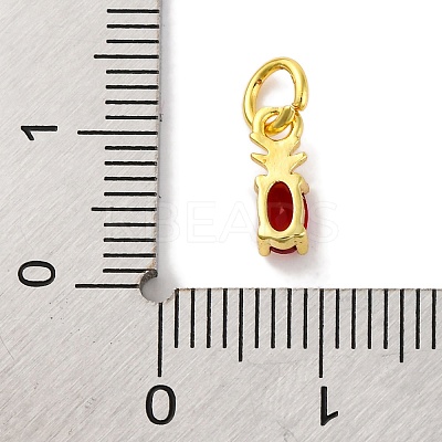 Rack Plating Brass Micro Pave Cubic Zirconia Charms KK-F881-03G-03-1