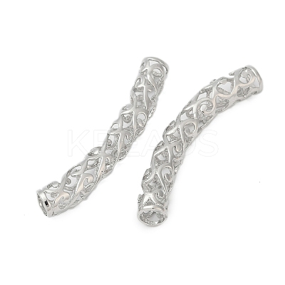 Hollow Out Brass Tube Beads KK-G532-02P-1