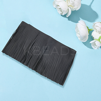 2M PU Leather Suede Fringe Trim AJEW-CY0001-58A-01-1